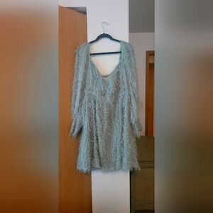 ASOS Curve Size 20 Sage green frilled mini dress